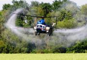 Авиа химическая защита пшеницы и рапса от вредителей дельтапланом вертолетом